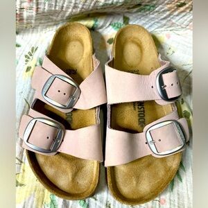 Birkenstock Big Buckle Light Pink Arizona Leather Sandals